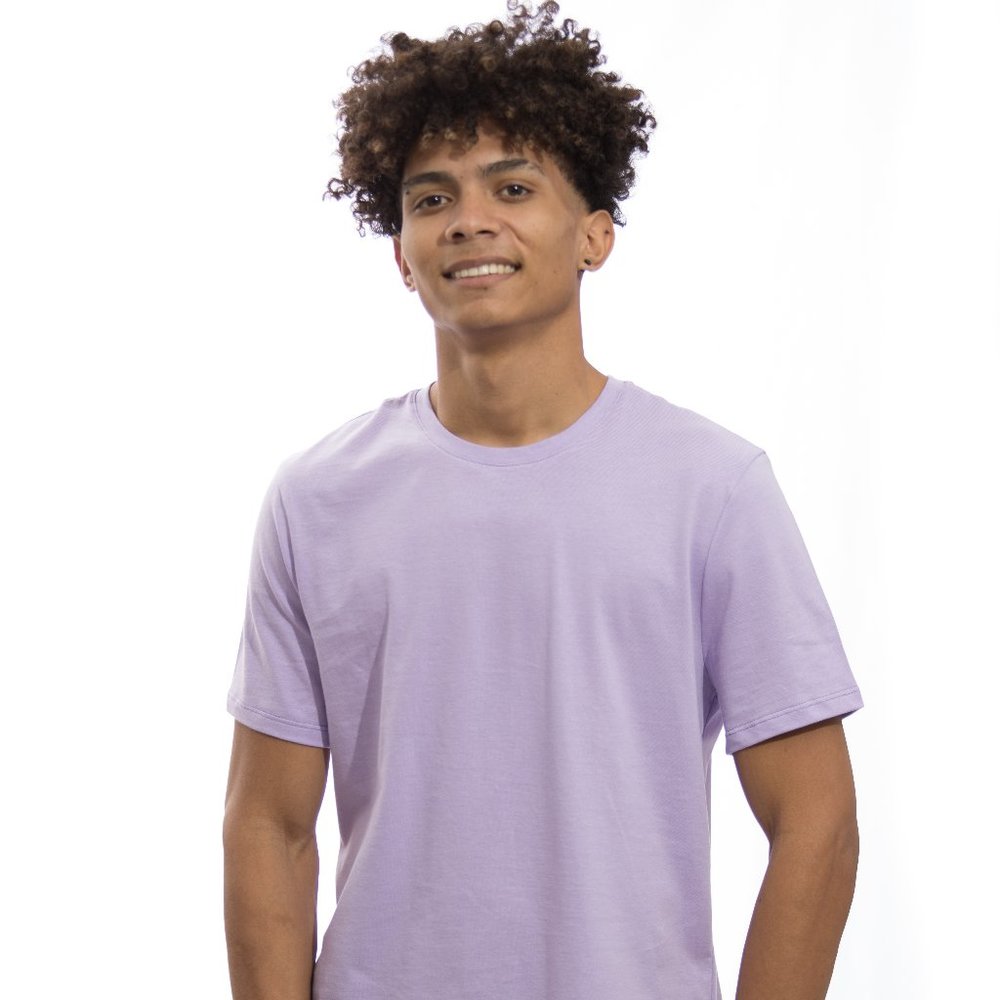 STITCH-ISH & CO. LIGHT PURPLE TEE WITH SOFT CLOUD COTTON TECHNOLOGY